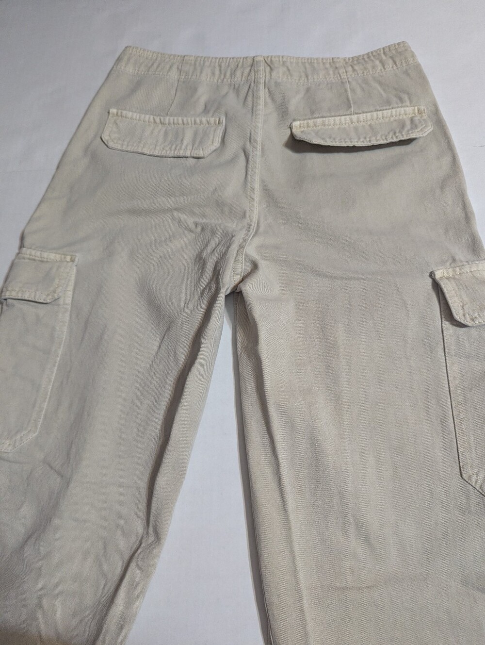 Zara Women’s Beige Cargo Pants Wide Leg Utility Trousers Size 4 EUR 36 - Picture 5 of 13